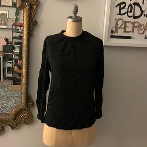 & Other Stories Long Sleeved Black Blouse